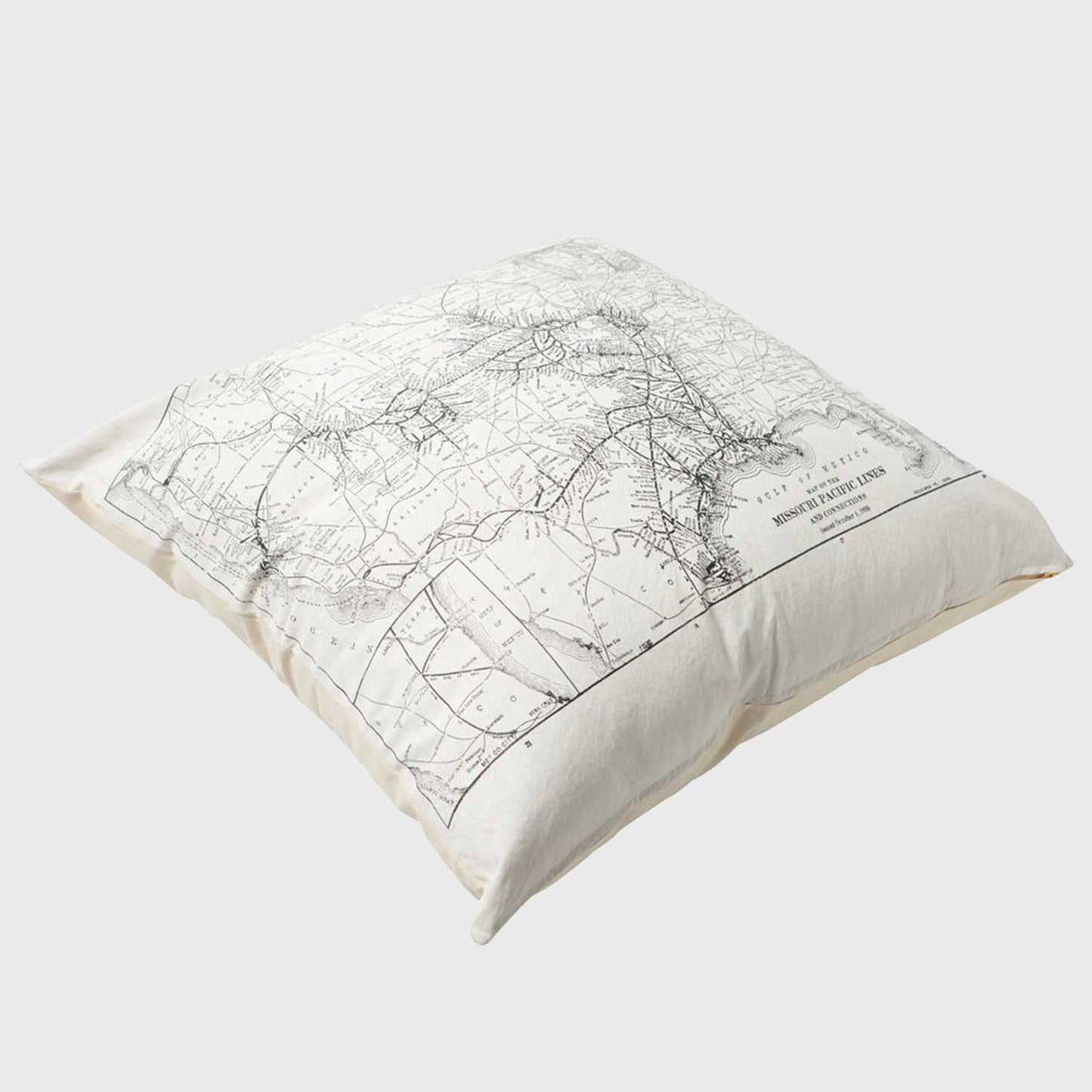 1930US路線図デザインクッション（TK-CTP15MAP)(岡山伝統製法帆布)84cm角4