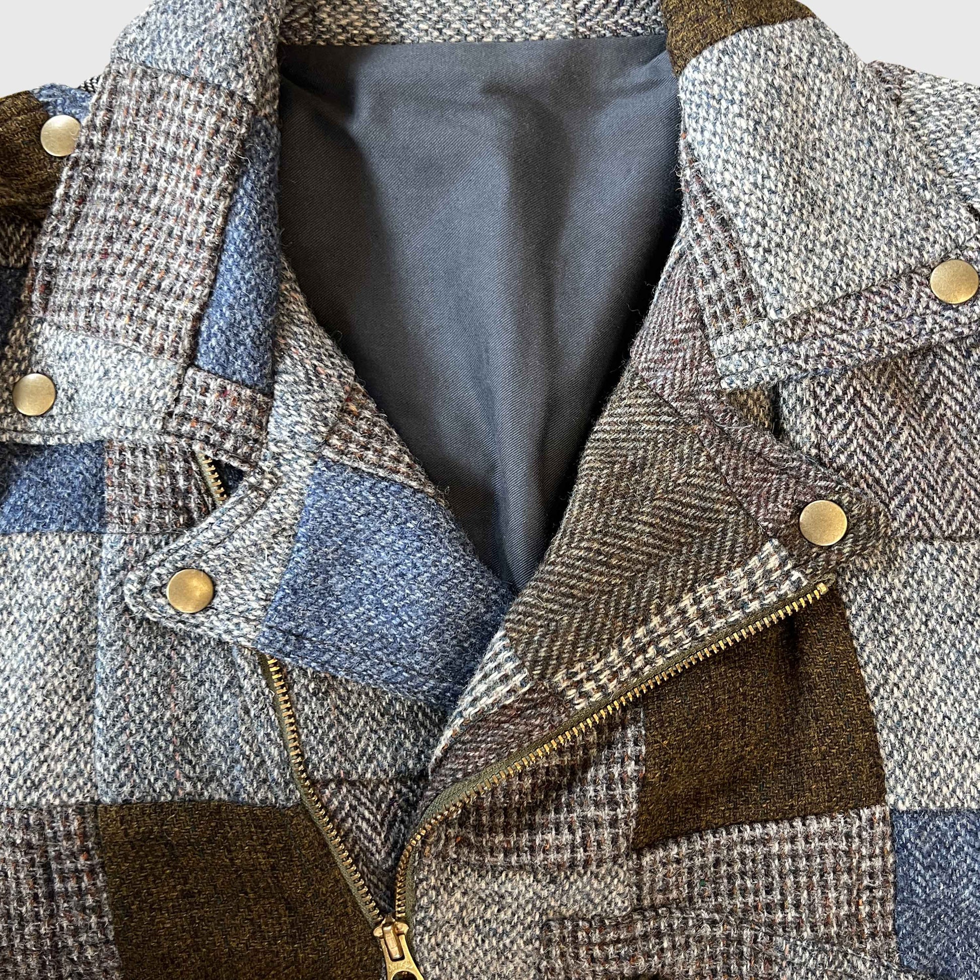 ライダースジャケット｜ハリス・ツイードビンテージ古布パッチワーク｜T.K GARMENT SUPPLY｜リメイク・リサイクル・ナチュラルをメインコンセプトとして掲げたブランド6