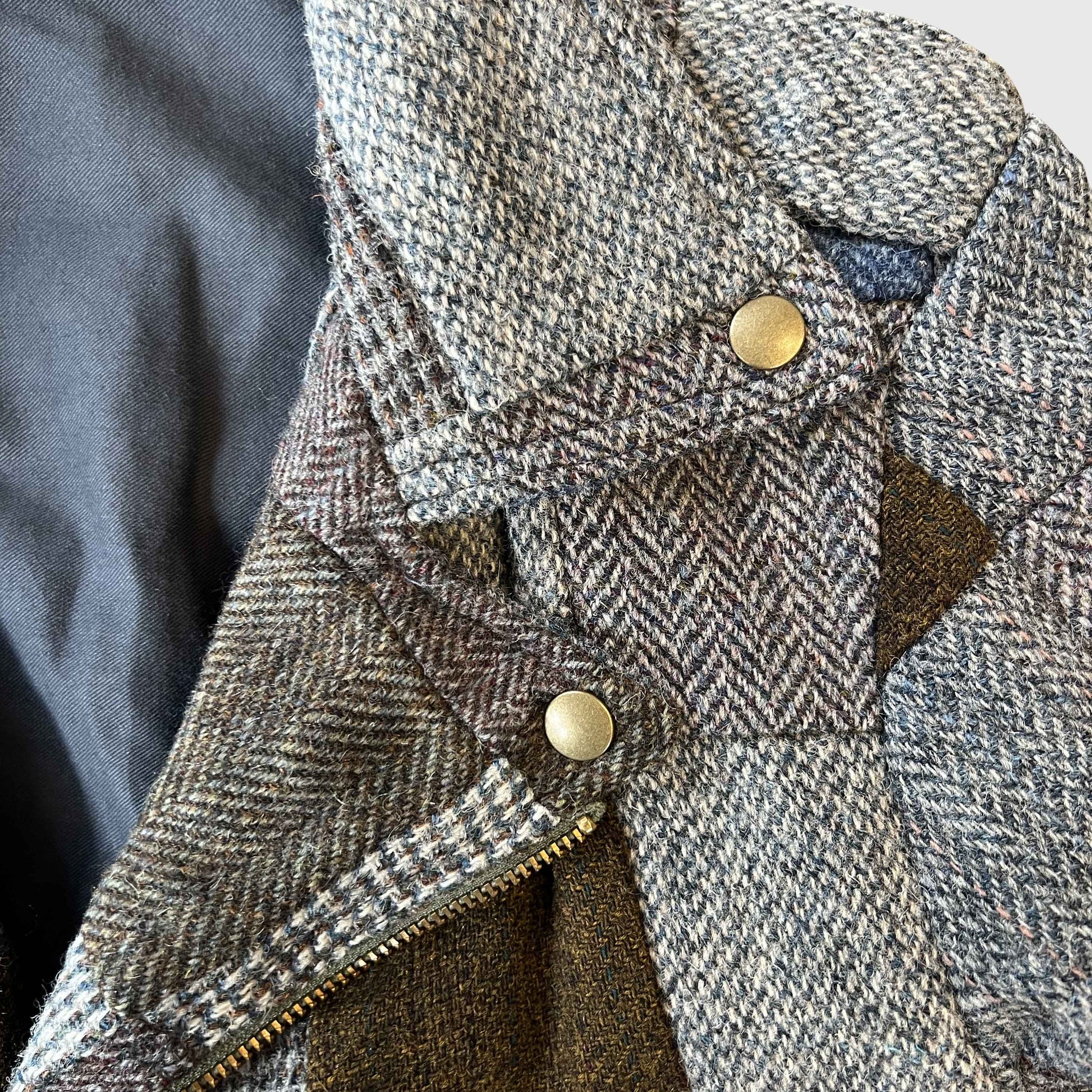 ライダースジャケット｜ハリス・ツイードビンテージ古布パッチワーク｜T.K GARMENT SUPPLY｜リメイク・リサイクル・ナチュラルをメインコンセプトとして掲げたブランド4