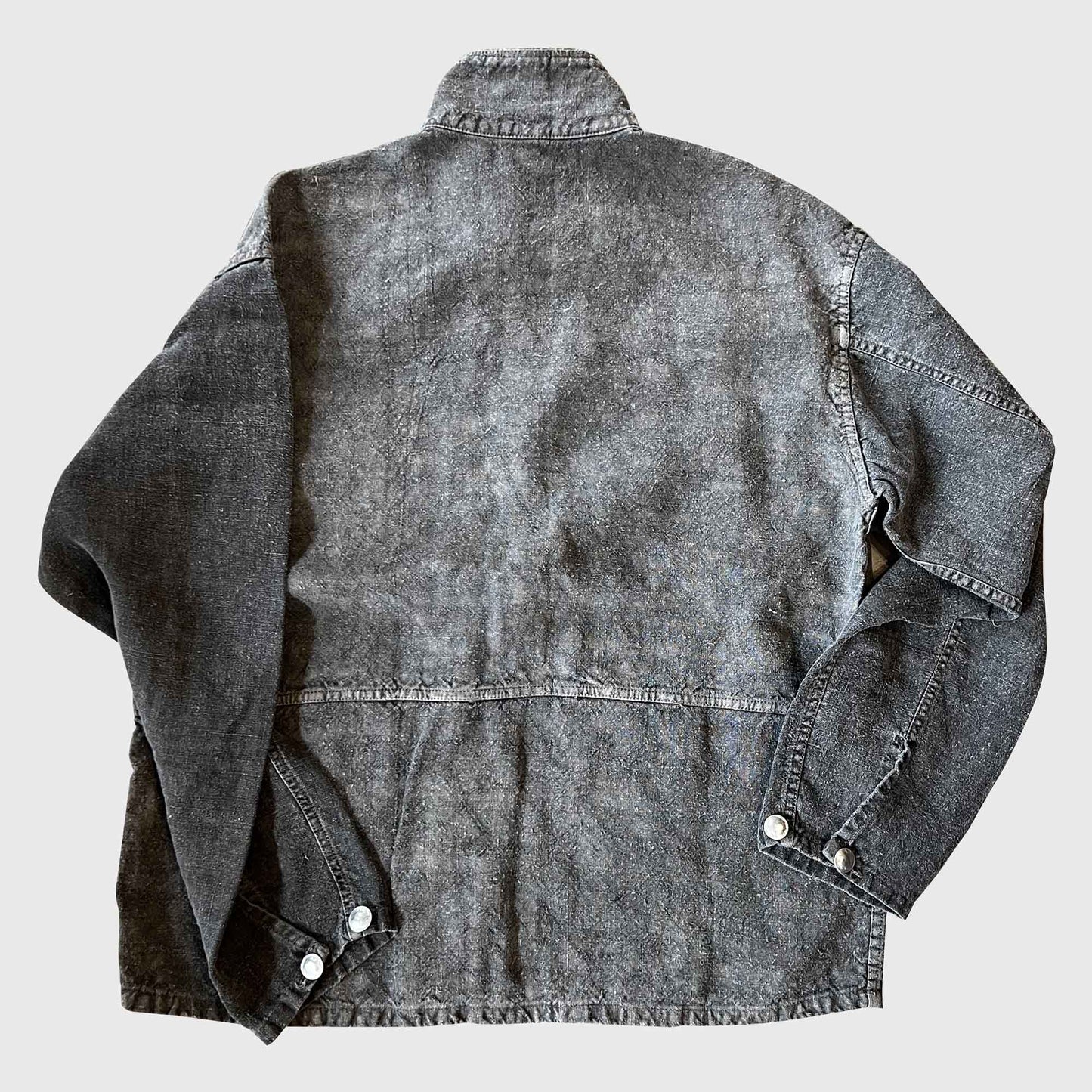 デッキシャツジャケット TKR-J2001（イタリアンリネン）｜T.K GARMENT SUPPLY｜リメイク・リサイクル・ナチュラルをメインコンセプトとして掲げたブランド　裏面