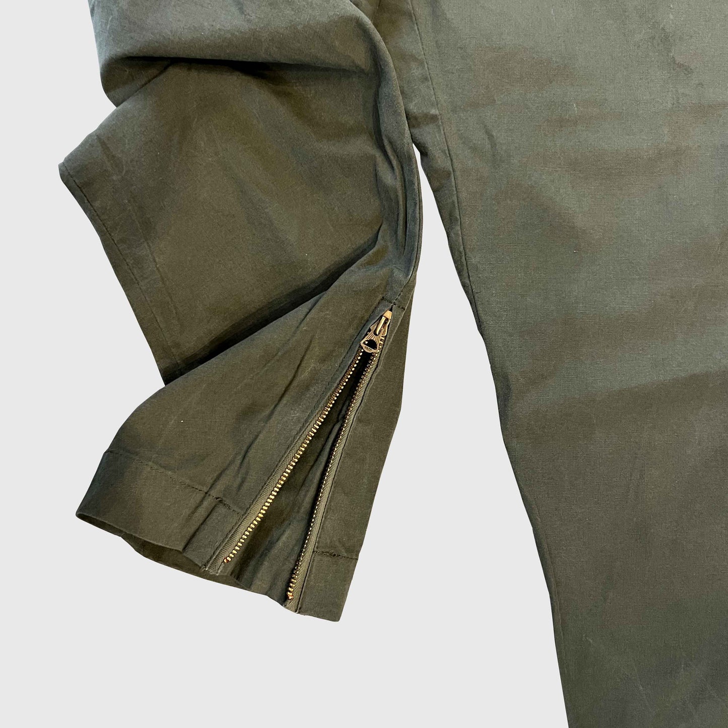 クライミングパンツ(USビンテージテントリメイク)｜T.K GARMENT SUPPLY｜リメイク・リサイクル・ナチュラルをメインコンセプトとして掲げたブランド　裾　チャック