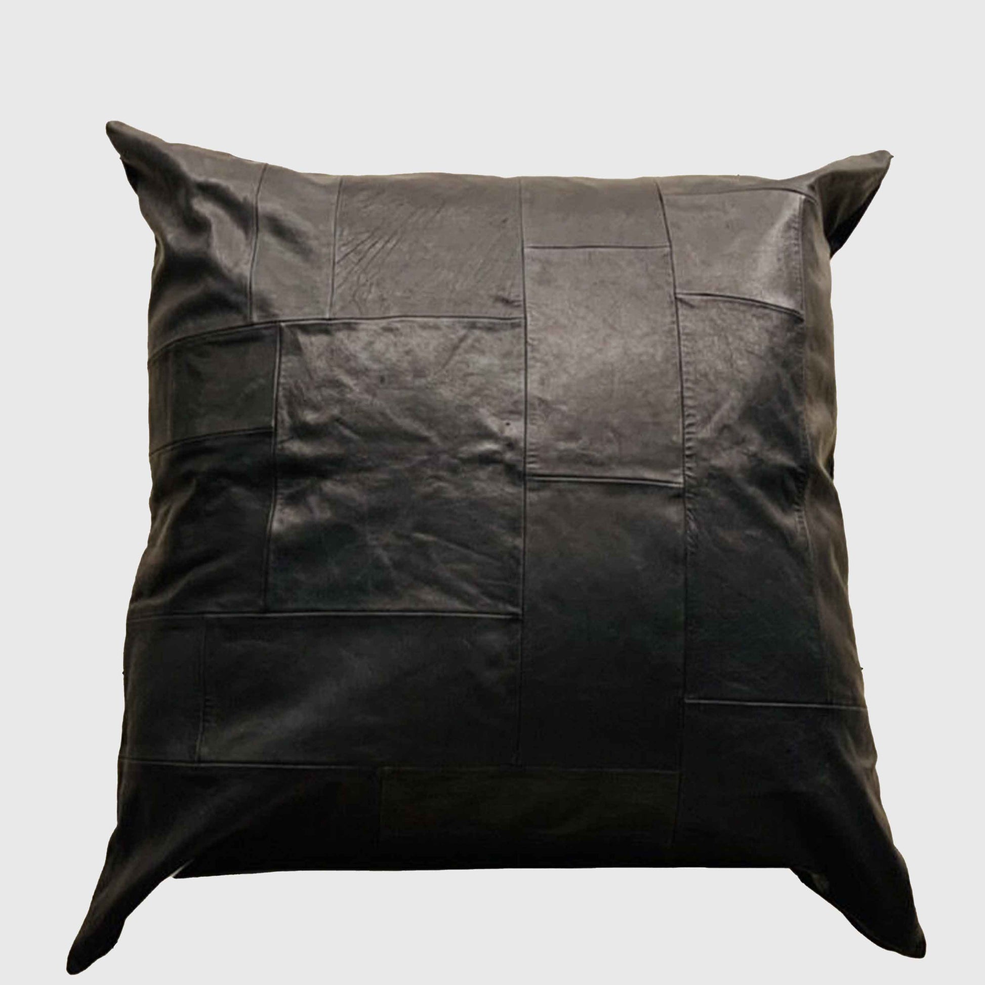 TK-Leather クッション（TKR-CS-LPTW90）(馬革＆牛革パッチワーク95cm角ヴィンテージクッション)｜T.K GARMENT SUPPLY｜リメイク・リサイクル・ナチュラルをメインコンセプトとして掲げたブランド