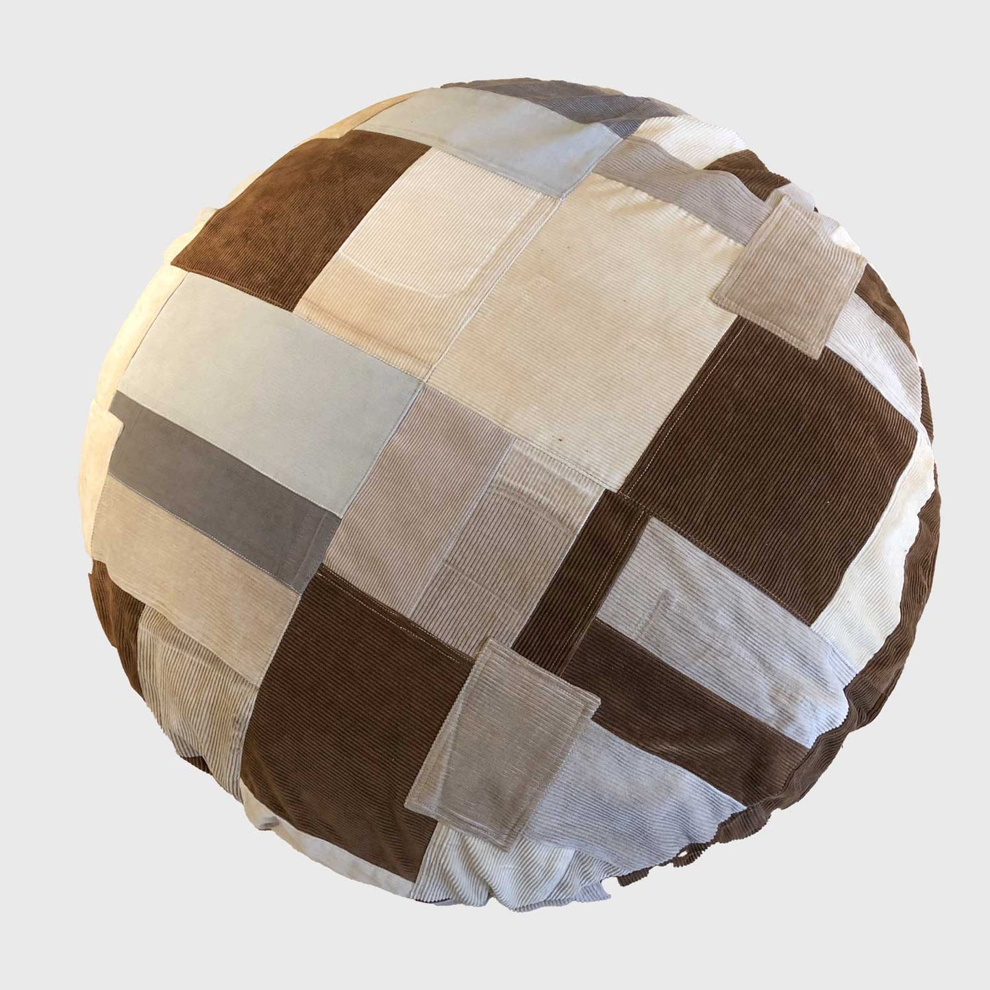T K コーディロイ patchwork ラウンドクッション 90cm