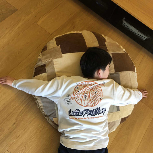 T K コーディロイ patchwork ラウンドクッション 90cm