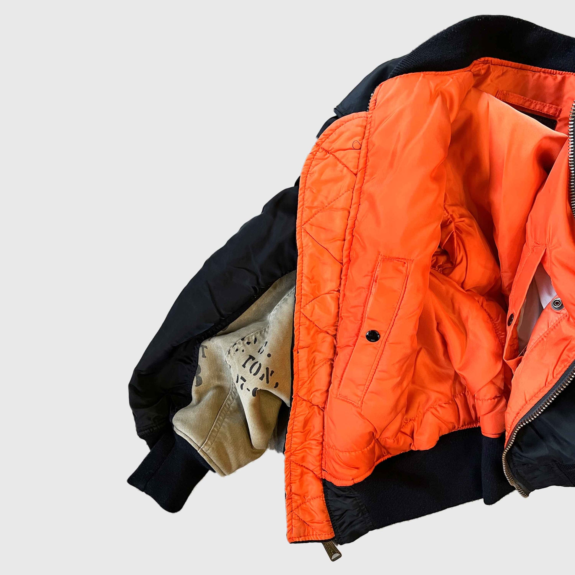 MA1リメイクフライトジャケット｜T.K GARMENT SUPPLY｜リメイク・リサイクル・ナチュラルをメインコンセプトとして掲げたブランド　中生地